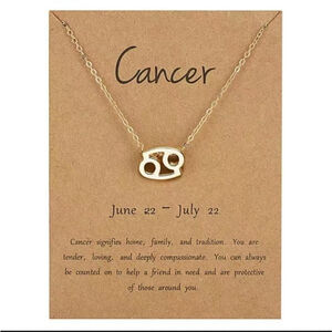 New Gold Astrology Constellation Necklace Cancer
